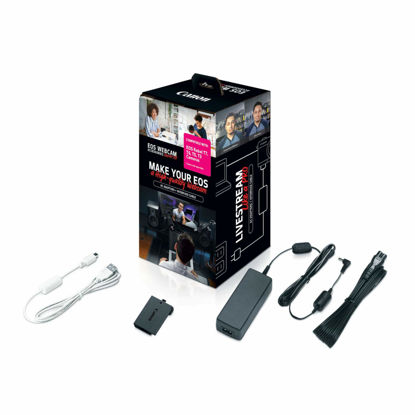 Picture of Canon EOS Webcam Accessories Starter Kit (for Select EOS Rebel Cameras), Compatible with Laptop & PC, High-Resolution Streaming, Video Conferencing, & Content Creation, Compact Power Adapter CA-PS700