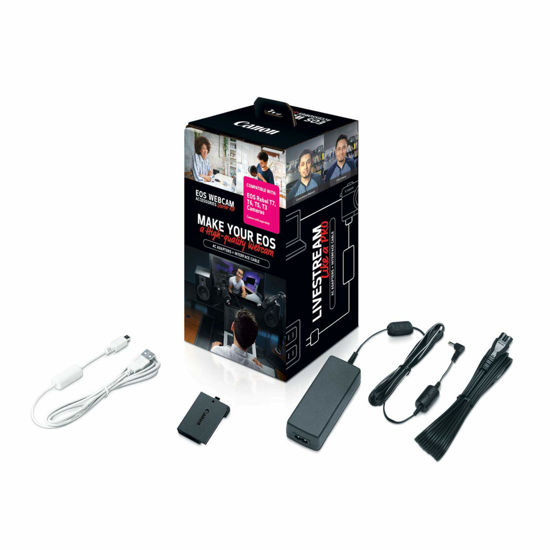 Picture of Canon EOS Webcam Accessories Starter Kit (for Select EOS Rebel Cameras), Compatible with Laptop & PC, High-Resolution Streaming, Video Conferencing, & Content Creation, Compact Power Adapter CA-PS700