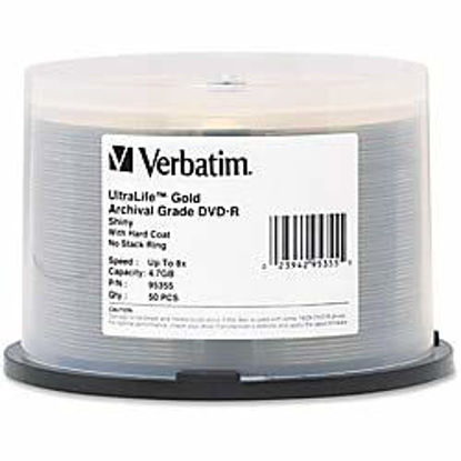 Picture of 2K44546 - Verbatim UltraLife 95355 DVD Recordable Media - DVD-R - 8x - 4.70 GB - 50 Pack Spindle