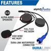 Picture of Rugged Radios Alpha Audio Helmet Speakers and Mic Alpha Audio Offroad Wired Universal Fit for Helmets