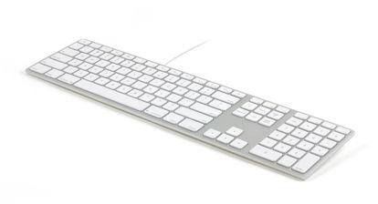 Picture of Matias FK318S USB Wired Aluminum Keyboard with Numeric Keypad and Built-in 2-Port Hi-Speed USB 2.0 Hub - Compatible with Mac (Silver)
