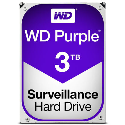 Picture of Western Digital Purple 3TB Surveillance Hard Disk Drive - 5400 RPM Class SATA 6 Gb/s 64MB Cache 3.5 Inch - WD30PURX [Old Version]