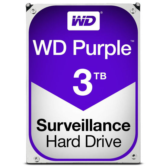 Picture of Western Digital Purple 3TB Surveillance Hard Disk Drive - 5400 RPM Class SATA 6 Gb/s 64MB Cache 3.5 Inch - WD30PURX [Old Version]