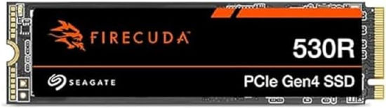 Picture of Seagate FireCuda 530R SSD 1TB Internal Solid State Drive - M.2 PCIe Gen4 ×4 NVMe 1.4, speeds up to 7400MB/s, 1100TBW, 1.8M MTBF with Rescue Services (ZP1000GM3A063)