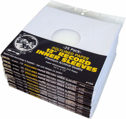 Picture of (250) 12" Premium Polylined Heavyweight Record Inner Sleeves - Archival Quality, Heavyweight Paper & Plastic #12IA