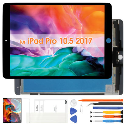 Picture of Screen Replacement for iPad Pro 10.5" 2017 A1701 A1709,LCD Display Touch Screen Digitizer Glass Panel Full Assembly with Repair Tools(Black)