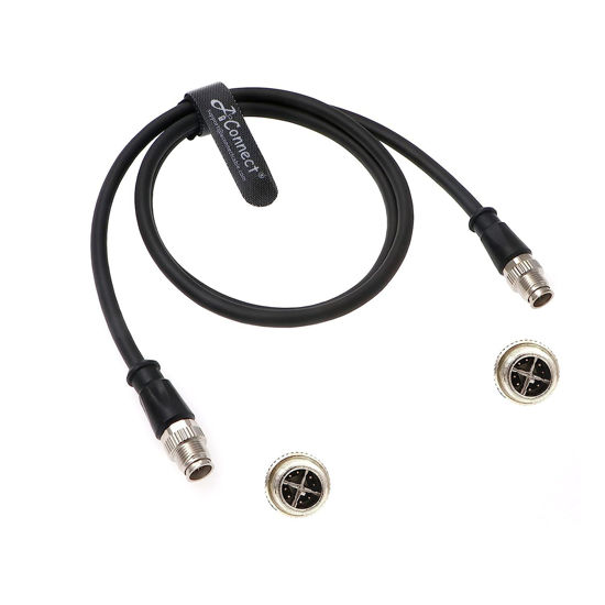 Picture of AConnect M12-X-Code Ethernet-Cable for Cognex Industrial Camera M12 8 Pin Male X-Code to 8 Pin Male X-Code Shielded Industrial Cord Waterproof Anti-UV 15M