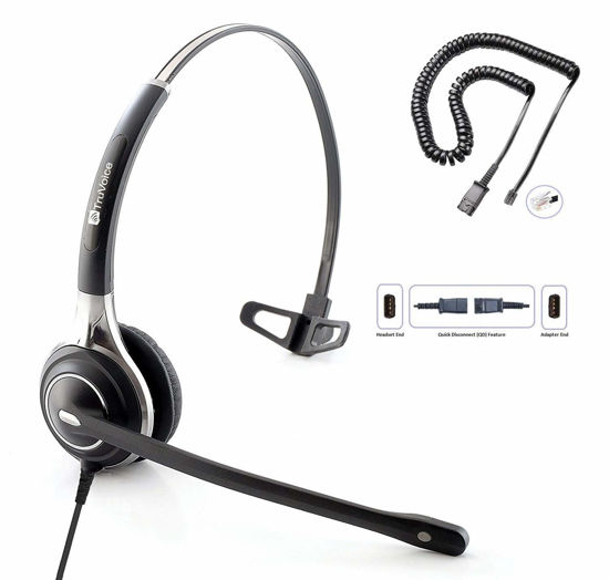 Picture of TruVoice HD-700 Premium Office/Call Center Headset with Noise Canceling Microphone - Compatible with Mitel, Nortel, Avaya, Poly, Polycom, Shoretel, Aastra, Digium, ESI and Fanvil Desk Phones