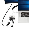 Picture of Tripp Lite USB C to HDMI/DisplayPort/VGA Adapter (M/F), USB 3.1 Gen 1, Thunderbolt 3 to HDMI/DisplayPort/VGA, 4K Adapter, White (U444-06N-HVDPW)