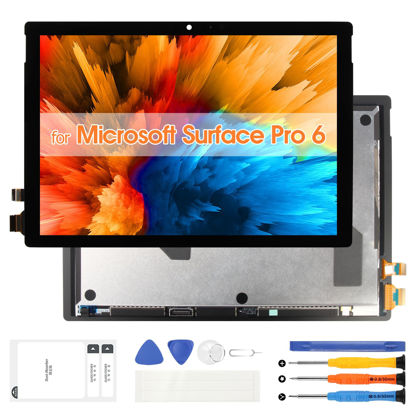 Picture of Screen Replacement for Microsoft Surface Pro 5 6 1796 1807 1809 LCD Display Digitizer Touch Screen Assembly LP123WQ1 with Tools(Black,12.3 inch)