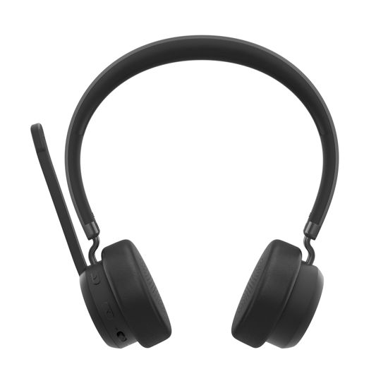 Picture of Lenovo Wireless VoIP Headset with USB dongle, Teams Certified for Call, 60 Hours Battery, Dual Connection, 140g Lightweight, Double-Sided mic Boom, Wireless Noise canceling Headset for Hybrid Work