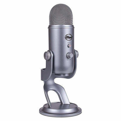 Picture of Blue Yeti USB Mic for Recording & Streaming on PC and Mac, 3 Condenser Capsules, 4 Pickup Patterns, Headphone Output and Volume Control, Mic Gain Control, Adjustable Stand, Plug & Play - Space Gray