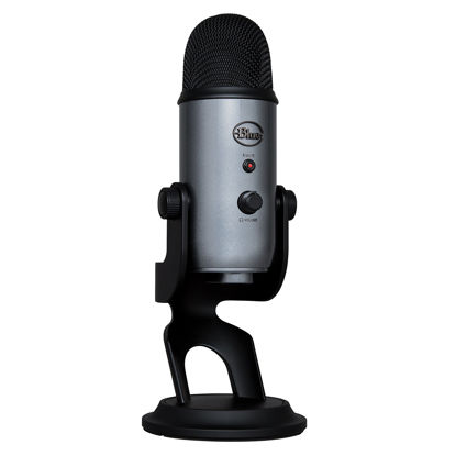 Picture of Blue Yeti USB Mic for Recording & Streaming on PC and Mac, 3 Condenser Capsules, 4 Pickup Patterns, Headphone Output and Volume Control, Mic Gain Control, Adjustable Stand, Plug & Play - Lunar Gray
