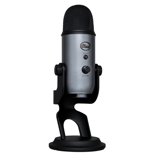 Picture of Blue Yeti USB Mic for Recording & Streaming on PC and Mac, 3 Condenser Capsules, 4 Pickup Patterns, Headphone Output and Volume Control, Mic Gain Control, Adjustable Stand, Plug & Play - Lunar Gray