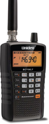 Picture of Uniden Bearcat BC75XLT Handheld Scanner, 300 Channels, 10 banks, Close Call Technology, PC Programable, NOAA Weather, Aviation, Marine, Railroad, NASCAR, and Non-Digital Police/Fire/Public Safety