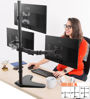 Picture of Stand Steady Triple Monitor Desk Stand with Tabletop Base, for Home or Office Use, Height Adjustable Computer Monitor Stand with Full Articulation VESA Mounts, Fits Most LCD/LED Monitors 13-32 Inches