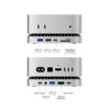 Picture of Mac Mini M4 Dock, Aluminum Mac Mini Stand and HDMI Hub for Mac Mini M4 and M4 Pro 2024 with M.2 NVMe/SATA SSD Enclosure, 4K60Hz HDMI,10G USB A/C, 5G USB A*2, USB-C Charge, SD/TF, Audio