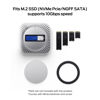 Picture of Mac Mini M4 Dock, Aluminum Mac Mini Stand and HDMI Hub for Mac Mini M4 and M4 Pro 2024 with M.2 NVMe/SATA SSD Enclosure, 4K60Hz HDMI,10G USB A/C, 5G USB A*2, USB-C Charge, SD/TF, Audio