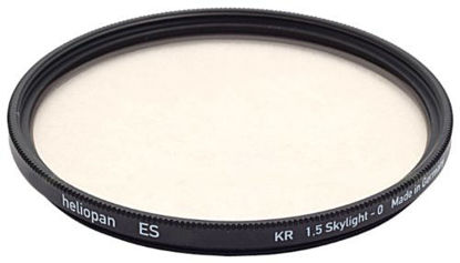 Picture of Heliopan 82mm KR 1.5 (1A) Skylight Filter (708215) with specialty Schott glass in floating brass ring
