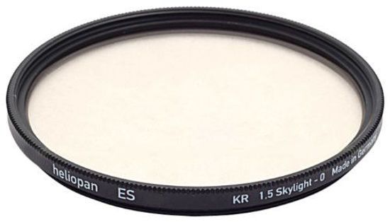 Picture of Heliopan 82mm KR 1.5 (1A) Skylight Filter (708215) with specialty Schott glass in floating brass ring