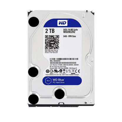 Picture of Western Digital 2TB WD Blue PC Internal Hard Drive - 5400 RPM Class, SATA 6 Gb/s, , 64 MB Cache, 3.5" - WD20EZRZ