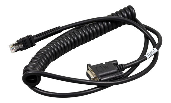 Picture of Zebra Enterprise CBA-R71-C09ZAR RS232 Cable, DB9 Female Connector, Coiled, Power Pin 9, 9' Length