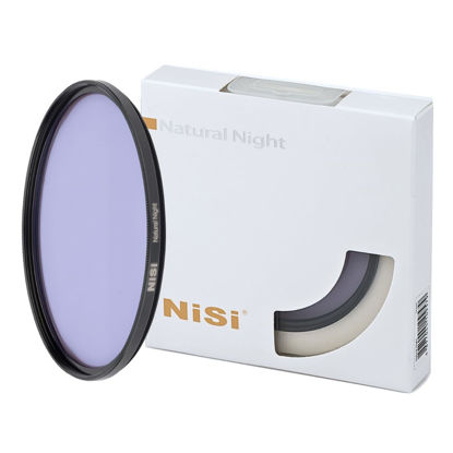 Picture of NiSi 46mm Natural Night - Circular Light Pollution Reducing Lens Filter for Nighttime and Astro Photography - Durable Brass Frame, Hydrophobic and Oleophobic Nano Coating, HD Quality Optical Glass