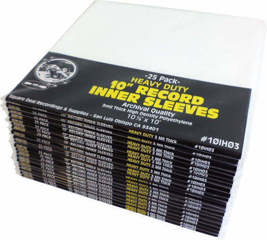 Picture of 10" Record Inner Sleeves - High Density Polyethylene - 10-1/8" x 10" (500)