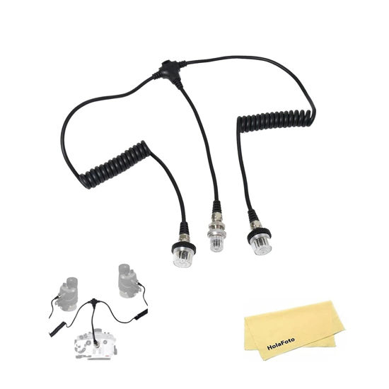 Picture of Sea Frogs OF-02 Double Synchronization Cable, Dual 5-Pin Sync Cord, Fiber Optic Line to Nikonos Type Bulkhead for seaFrogs Underwater housings Compatible with Sea Frogs, Sea & Sea, and INON strobes