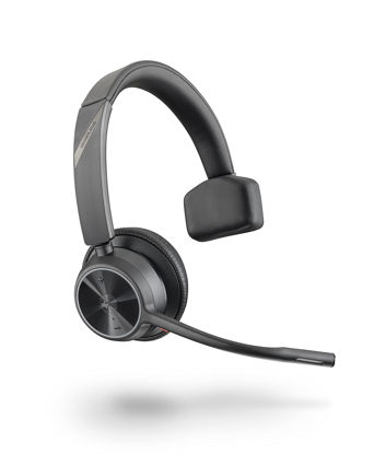 Picture of Poly - Voyager 4310 UC Wireless Headset (Plantronics) - Single-Ear Headset w/Mic - Connect to PC/Mac via USB-C Bluetooth Adapter, Cell Phone via Bluetooth - Works with Teams (Certified), Zoom & More