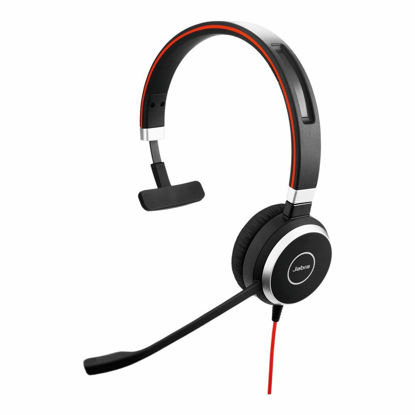 Picture of Jabra Evolve 40 UC Mono Headset - Unified Communications Headphones for VoIP Softphone with Passive Noise Cancellation - USB-Cable with Controller - Black