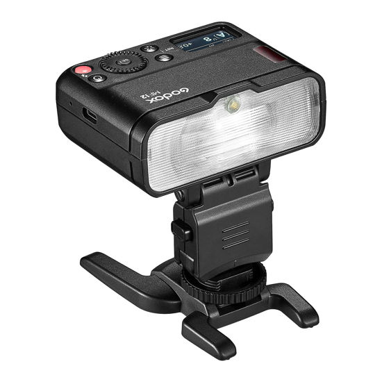 Picture of GODOX Godox MF12 Macro Flash 2.4G Wireless Transmission Control Guide Number 16 TTL M Mode with Colorful Filter Cold Shoe for Plants Insects Food Jewelry Macro Photography