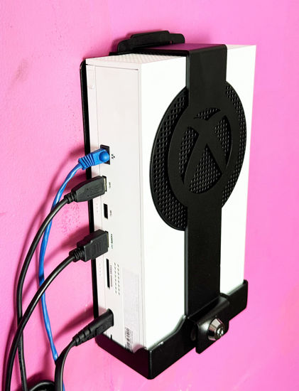 Picture of Anti-Theft Security Enclosure for Popular X-Style Game Console (Size Small/Series S) with Key Lock Security