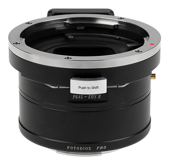 Picture of Fotodiox Pro Lens Mount Shift Adapter - Compatible with Pentax 645 (P645) Mount Lens to Canon RF Mount Mirrorless Camera Body