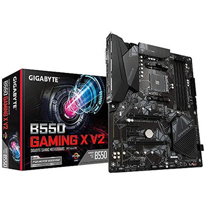 Picture of Gigabyte B550 Gaming X V2 (AMD Ryzen 5000/B550/ATX/M.2/HDMI/DVI/USB 3.1 Gen 2/DDR4/ATX/Gaming Motherboard) (Renewed)