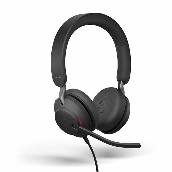Picture of Jabra Evolve2 40 UC Wired Headphones, USB-A, Stereo, Black - Telework Headset for Calls and Music, Enhanced All-Day Comfort, Passive Noise Cancelling Headphones, UC-Optimized with USB-A Connection