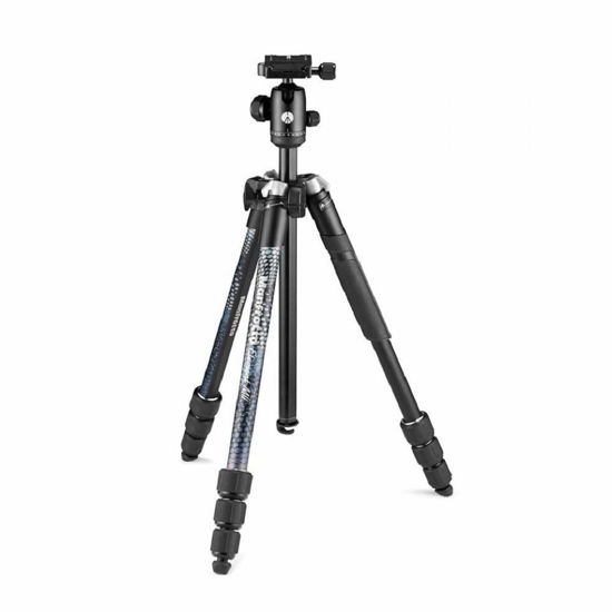 Picture of Manfrotto Element MII Camera Tripod, Travel Tripod in Aluminium with Ball Head and Carrying Bag, for Compact Cameras, CSC, DSLR, Photography Accessories for Content Creation and Vlogging