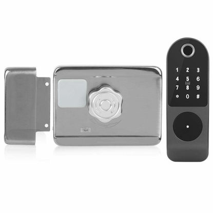 Picture of Smart Electronic Door Lock, Supports Unlocking Methods of Fingerprint/ID Card/Password/Key/Remote and Smart Switch Security and Anti-Theft for Home Office