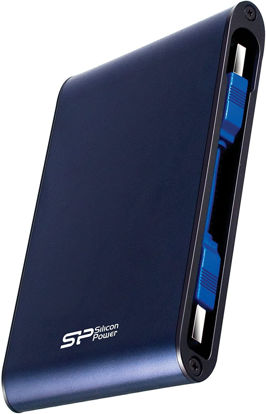 Picture of Silicon Power 1TB Rugged Portable External Hard Drive Armor A80, Waterproof USB 3.0 for PC, Mac, Xbox and PS4, Blue