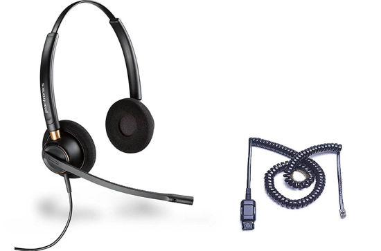 Picture of Cisco Certified Plantronics HW520 EncorePro 520 Noise Canceling Direct Connect Compatible Headset Bundle