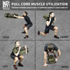 Picture of XPRT Fitness Workout Sandbag for Heavy Duty Workout Cross Training 7 Multi-positional Handles - Color Army Green/Black/Camo (Black Set of 3, Small+Medium+Large)