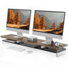 Picture of Fenge Acrylic Monitor Stand Riser, 42.5 Inches Acrylic Clear Dual Monitor Stand with Metal Storage, 2 Tier Acrylic Computer Riser for Desk, Clear Laptop Stand for PC, Laptop, Printer, TV