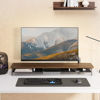Picture of Fenge Acrylic Monitor Stand Riser, 42.5 Inches Acrylic Clear Dual Monitor Stand with Metal Storage, 2 Tier Acrylic Computer Riser for Desk, Clear Laptop Stand for PC, Laptop, Printer, TV
