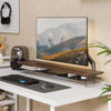 Picture of Fenge Acrylic Monitor Stand Riser, 42.5 Inches Acrylic Clear Dual Monitor Stand with Metal Storage, 2 Tier Acrylic Computer Riser for Desk, Clear Laptop Stand for PC, Laptop, Printer, TV