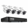 Picture of ZOSI 5MP Lite H.265+ Home Security Camera System, 8 Channel CCTV DVR Recorder and 4 x 1080P Bullet Camera Outdoor Indoor with 120ft Night Vision, Remote Access, Motion Alerts (No Hard Drive Include)