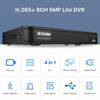Picture of ZOSI 5MP Lite H.265+ Home Security Camera System, 8 Channel CCTV DVR Recorder and 4 x 1080P Bullet Camera Outdoor Indoor with 120ft Night Vision, Remote Access, Motion Alerts (No Hard Drive Include)