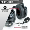 Picture of Rugged Radios Carbon Fiber Behind The Head Headset and Adaptor Cable for Intercoms - Features 5-Pin to Off Road Coil Cord and Volume Control Knob 3.5mm Input Jack