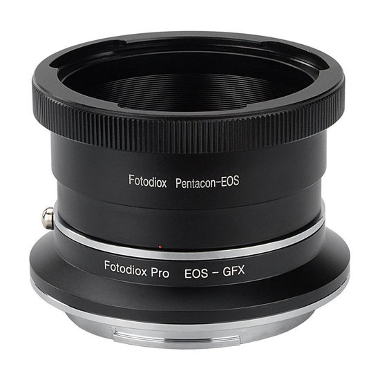 Picture of Fotodiox Pro Lens Mount Double Adapter, Pentacon 6 (Kiev 60) SLR and Canon EOS (EF/EF-S) D/SLR Lenses to Fujifilm G-Mount GFX Mirrorless Digital Camera Systems (Such as GFX 50S and More)