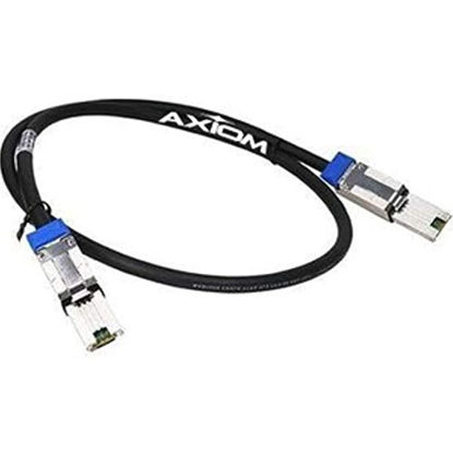 Picture of Axiom Memory - 716191-B21-AX SAS Internal to External Cable - 4 X Mini SAS HD (SFF-8643) (M) to 26 Pin 4X Shielded Mini Multilane SAS (SFF-8088) (M) - 6.ft - for HP H241, HPE Modular Smart