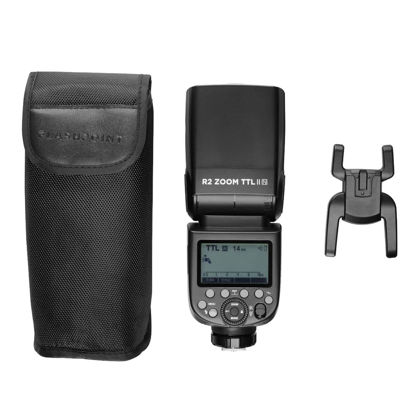 Picture of Flashpoint Zoom II AA R2 TTL On Camera Flash Speedlight for Nikon, 76ws 2.4GHz 1/8000s HSS Speed Light with 0.1-2.6s Recycle Time, 4X AA Alkaline 1.5v LR6 Batteries, 330 Full-Power Flashes